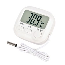 External Probe Digital Thermometer with Large LCD Display for Fridge Freezer