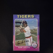 Topps 1975 Ron LeFlore Rookie Base Set Detroit Tigers Baseball Card #628. rookie card picture