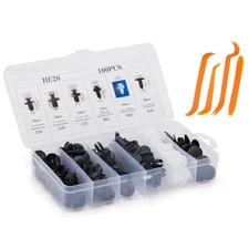 104Pcs Bumper Clips Retainer Rivet FENDER TRIM Car Auto Push Pin FASTENER PANEL