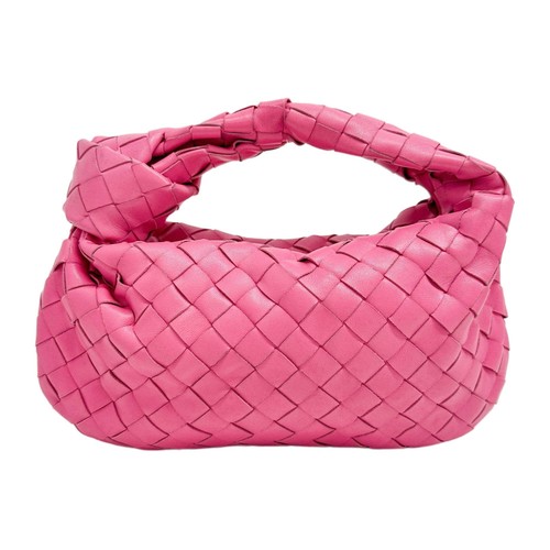 BOTTEGA VENETA Mini Jodie Intrecciato Pink Leather Hand Bag