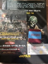 IRON MAIDEN Steve Harris STAGE USED in JAPAN original SWEATBAND WRISTBAND genuin