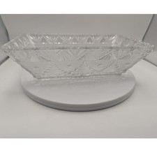 Clear Glass Rectangular Celery Relish Dish Se...