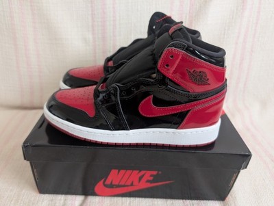 Nike Air Jordan 1 Retro High OG Patent Bred GS 575441-063 Size 5.5