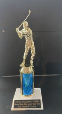 6  Golfer Male Trophy W/ 3  Post Please See All Photos 