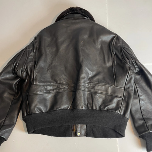 Chaqueta de Vuelo Schott Vintage Cuero Marrón Tareas Bombardero Talla 50 Hecha en EE. UU. - Imagen 14 de 19