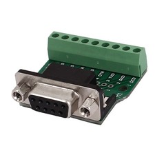 DB9 D-SUB Female Adapter Plate RS232 to 9P Terminal Breakout Board with Nuts