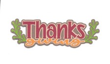 PREMADE SCRAPBOOK-PAPER PIECING-LAYOUT-TITLE-AUTUMN-THANKS GIVING-THANKSGIVING