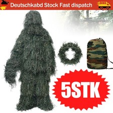 3D Ghillie Suit woodland Dschungel Tarnanzug Kleidung Camo Camouflage Jagd