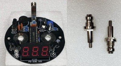 Digital voltage display board for 3'' diam car audio capacitor + 2 post screws