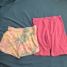 The Children's Place Cat Jack Girls Shorts Lot 2 XL 14 Pink Tie-Dye