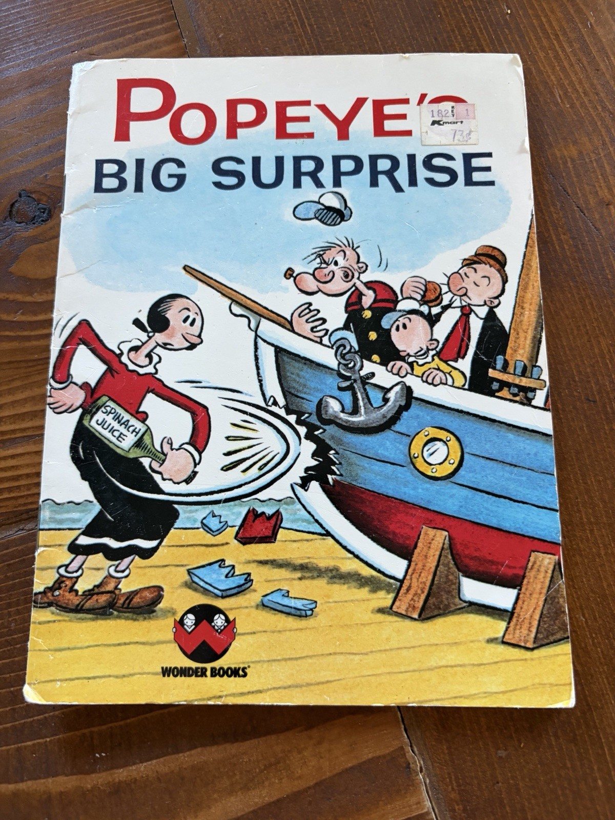 1962 Popeye's Big Surprise hardcover book Vintage Wonder Books
