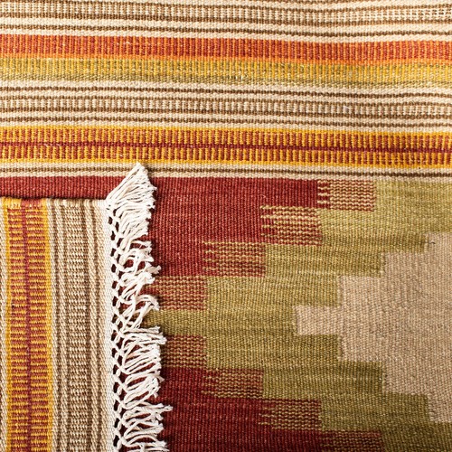 Kilim Collection Area Rug - 6' x 9', Red & Multi, Handmade Southwestern Triba... - Picture 8 of 8