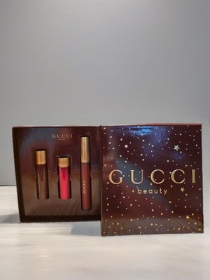 Gucci Beauty Lip Set Matte Lipstick Liquid Lip Brillant New in Box Luxury 509