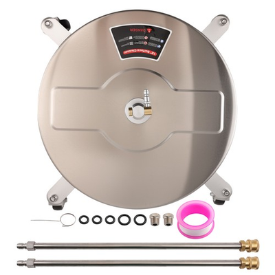 #ad #ad 4000PSI 18quot; Pressure Washer Surface Cleaner Stainless Steel Dual Nozzle Wand $92.35