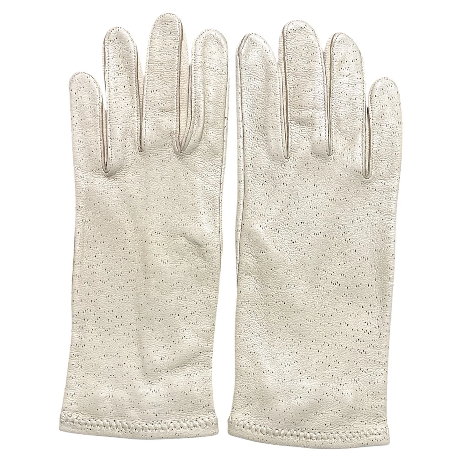 Vintage FOWNES Genuine Deerskin "Lastic Leather" Gloves Women's Size B Tan Beige