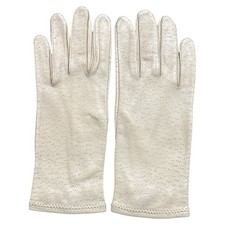 Vintage FOWNES Genuine Deerskin "Lastic Leather" Gloves Women's Size B Tan Beige