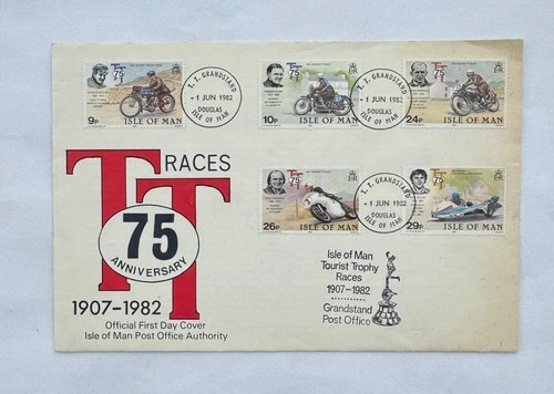 Isle of Man, First Day Cover, 75th Anniversary Isle of Man TT Races 1982