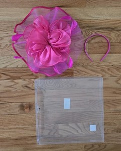 Fascinator fushia hat for women Kentucky Derby, Church,  Tea Party