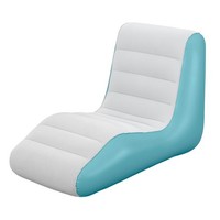 Luftliege Luftsessel Mit Ergonomischer RüCkenlehne Luftmatratze 133 X 79 X 88 Cm