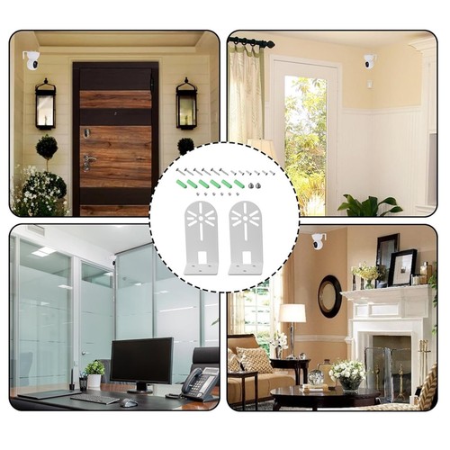Easily Installable 2 Metal Wall Mounts for Eufy Indoor Cameras White Color - Picture 4 of 16