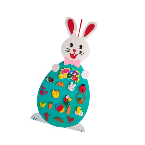 1PC Easter Game Pendants Funny Kids Game Gift Cartoon DIY Felt Rabbit Easter - Picture 11 of 11