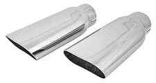 JEGS 2.500 in. Factory-Style Oval Exhaust Tips for 1969-1972 Chevy Chevelle, EC