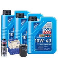 Motoröl 10W40 LIQUI MOLY Super Leichtlauf 3L+MAHLE Ölfilter +Spülung