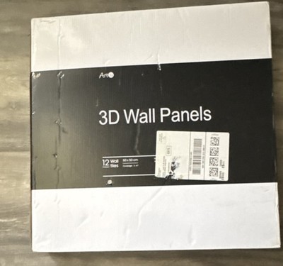 Art3d 3D Decorative Interior Wall Tiles 12-Pack 50x50cm Covers 3m² Modern Panels
