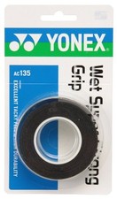 YONEX Tennis Badminton Grip Tape Wet Super Strong Grip Pack of 3 Black