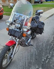 For Yamaha virago XV 250 535 750 1100 18"x16" Windshield Fits 7/8" 1" Handlebar