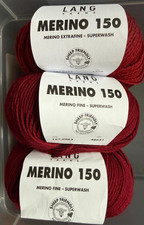 Reste 150g Lang Yarns MERINO 150 Superwash Fb. 262 2x je 50g + Fb. 063 1x 50g