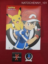 Sarah Natochenny autographed signed 11x14 photo Pokemon Beckett COA