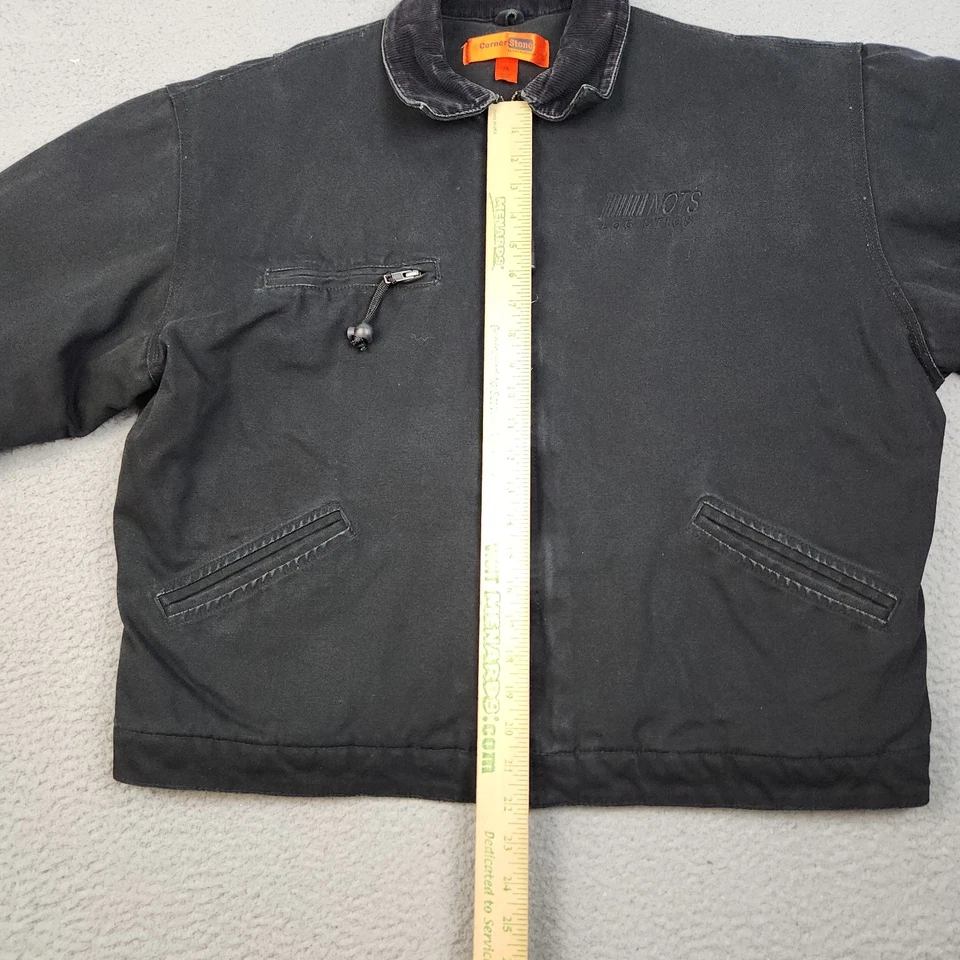 Jaqueta Port Authority Detroit extra grande trabalho lona acolchoada colarinho de veludo - Imagem 4 de 4