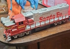 VINTAGE SANTA FE 3500 RED SILVER LIFE LIKE LOCOMOTIVE TRAIN HO SCALE-Untested