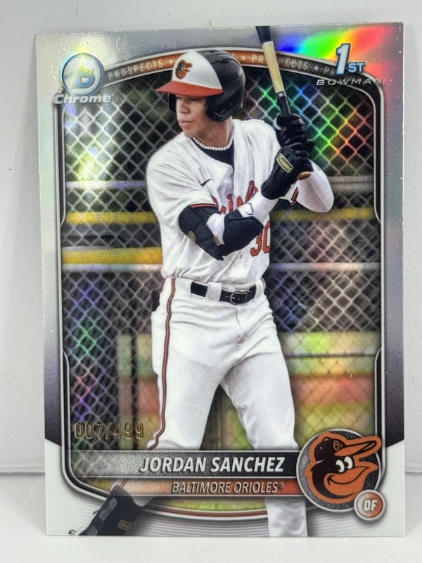 2025 Bowman Chrome Prospects Jordan Sanchez #BCP-208 Refractor /499 1st Bowman