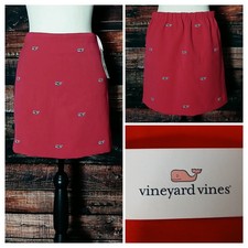 Vineyard Vines Skirt Teen Girls 14 Embroidered Ponte Calypso Red Adjustable NWT