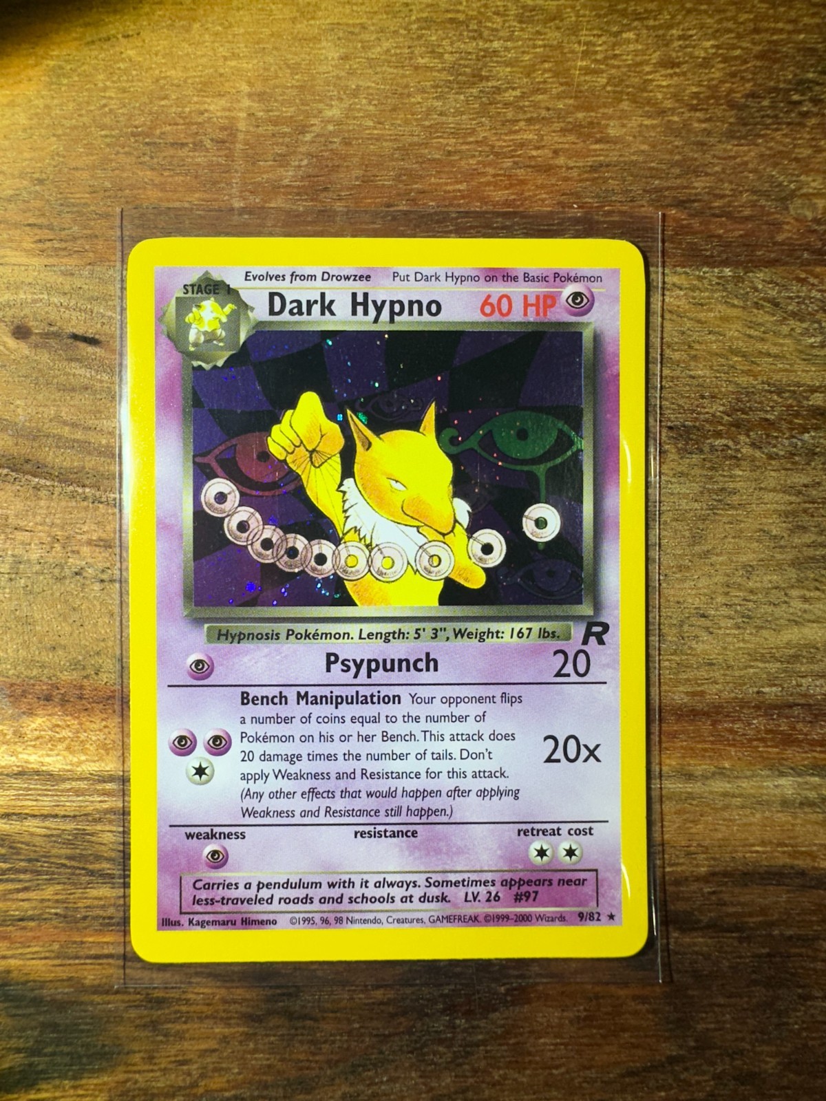 Dark Hypno 9/82 Team Rocket Unlimted Holo Pokemon TCG NM
