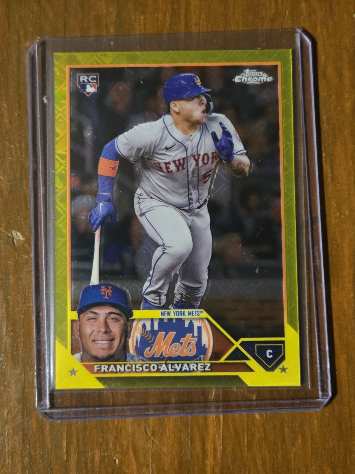 2023 Topps Chrome Logofractor  - Francisco Alvarez #203 Yellow Refractor /75