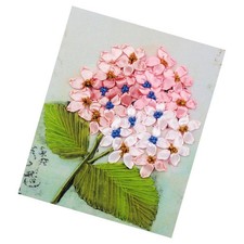 Band-Stickerei-Set Für Anfänger, Rosa Blumenmuster, DIY-Wanddekoration Für