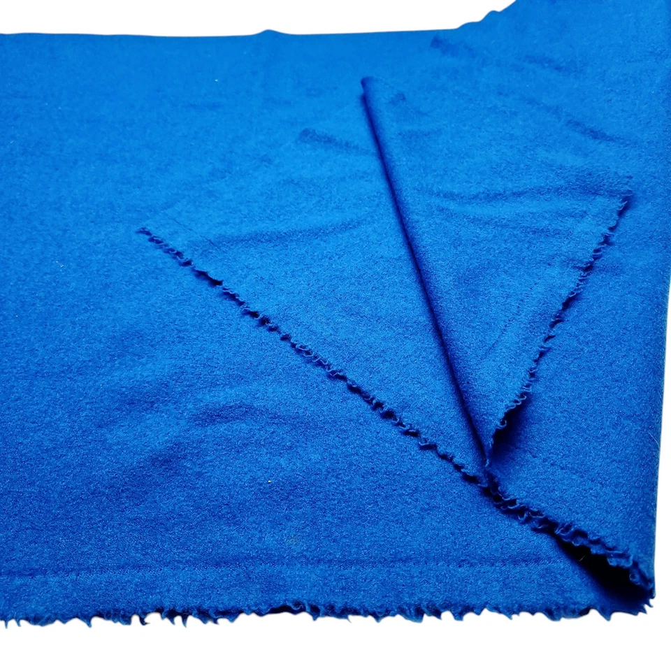 Vintage New Old Stock Boiled 100% Wool Fabric Cobalt Blue - Image 2 of 4