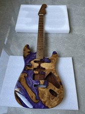 Unique mahogany electric guitar body surface with epoxy resin luster neck A set