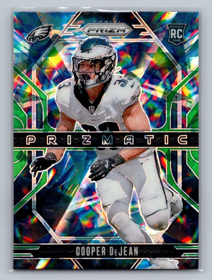 2024 Panini Prizm Prizmatic Green Ice Prizm Cooper DeJean #6 Philadelphia Eagles