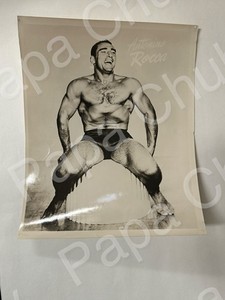 Antonino Argentina Rocca 8x10 B&W WWE HOF Pro Professional Wrestler