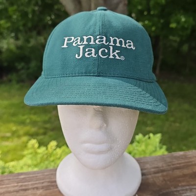 Panama Jack Vintage Ball Cap Green White Embroidered Made In The USA