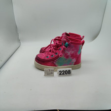 BILLY Footwear Kids Classic Pink Tie Dye Print Lace High-Top Sneakers Sz 7 2208
