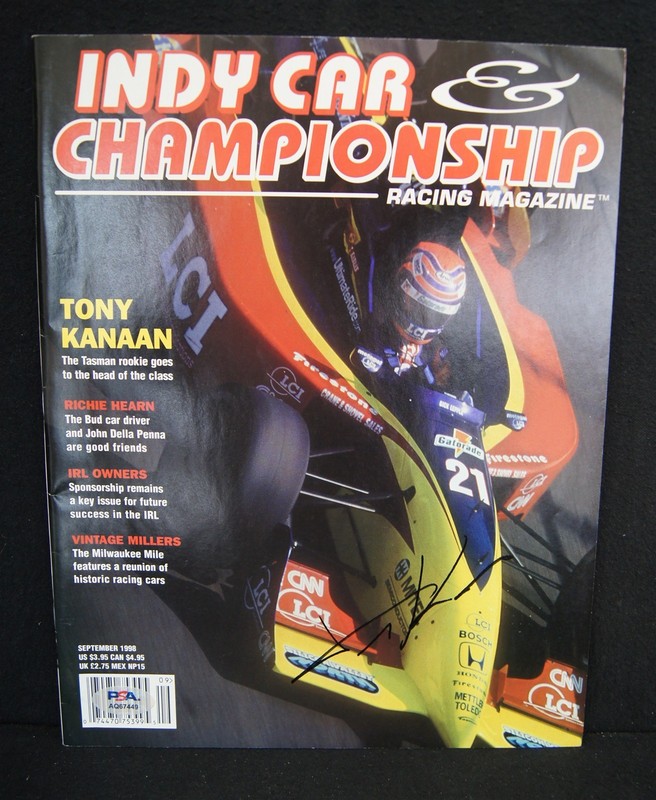 TONY KANAAN Signed Indy Car Championship Magazine PSA/DNA