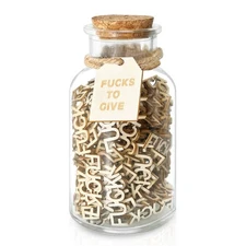 F U Cks to Gift Jar 9 OZ200PCS Wooden Cutout Letter Gag Fu C K Jar Funny Gifts
