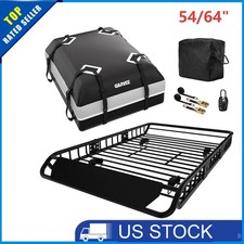 54 64 Universal Roof Rack Basket Suv Rooftop Cargo Carrier With Cargo Bag