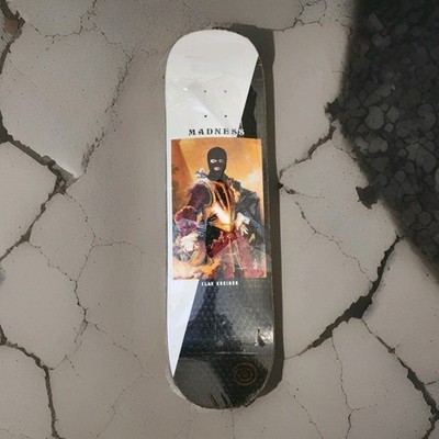 Madness Skateboard Decks Impact Light 8.25 Clay Kreiner, emboss slick bottom.