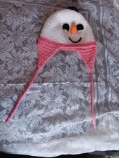 Snowman Hat knitted kids One-size
